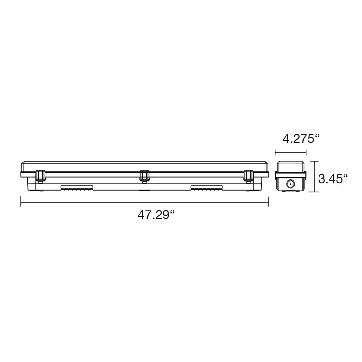 4' Linear Vapor Tight 5-CCT & 3 Power Select 50W/40W/30W - White