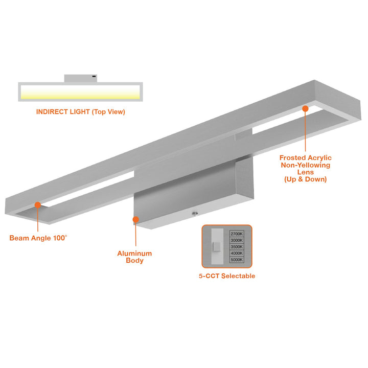 Vanity Light - Indirect - Brushed Nickel