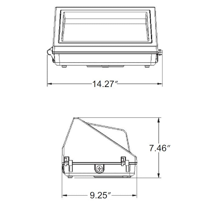 Regular Wall Pack: Full-Line, 3-CCT & 5-Power Select w/ Photocell 60W/50W/40W/30W/20W - Bronze