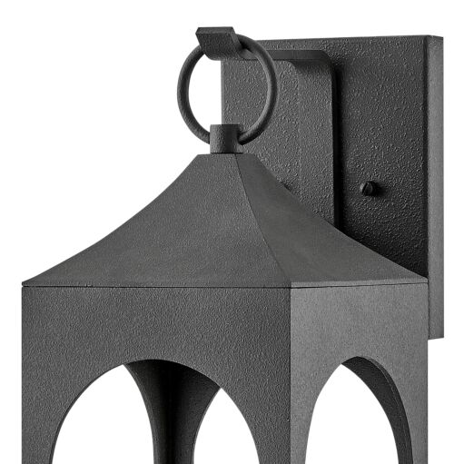 Amina 18085DSZ Large Wall Mount Lantern - Grey