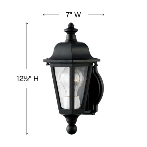 Manor House 1819BK Small Wall Mount Lantern - Black