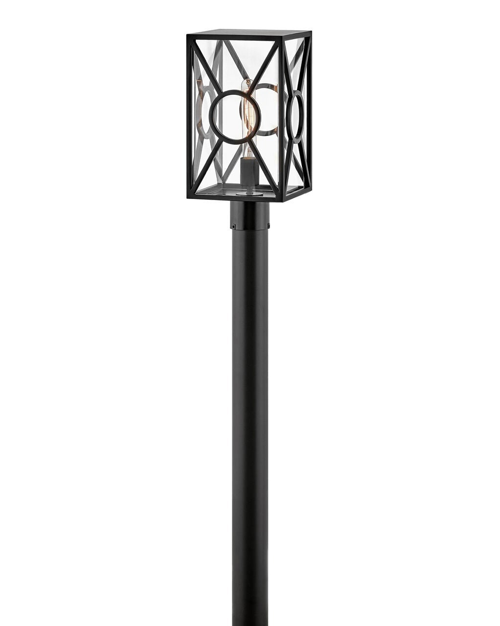 Brixton 18371BK - Medium Post Top or Pier Mount Lantern - Black