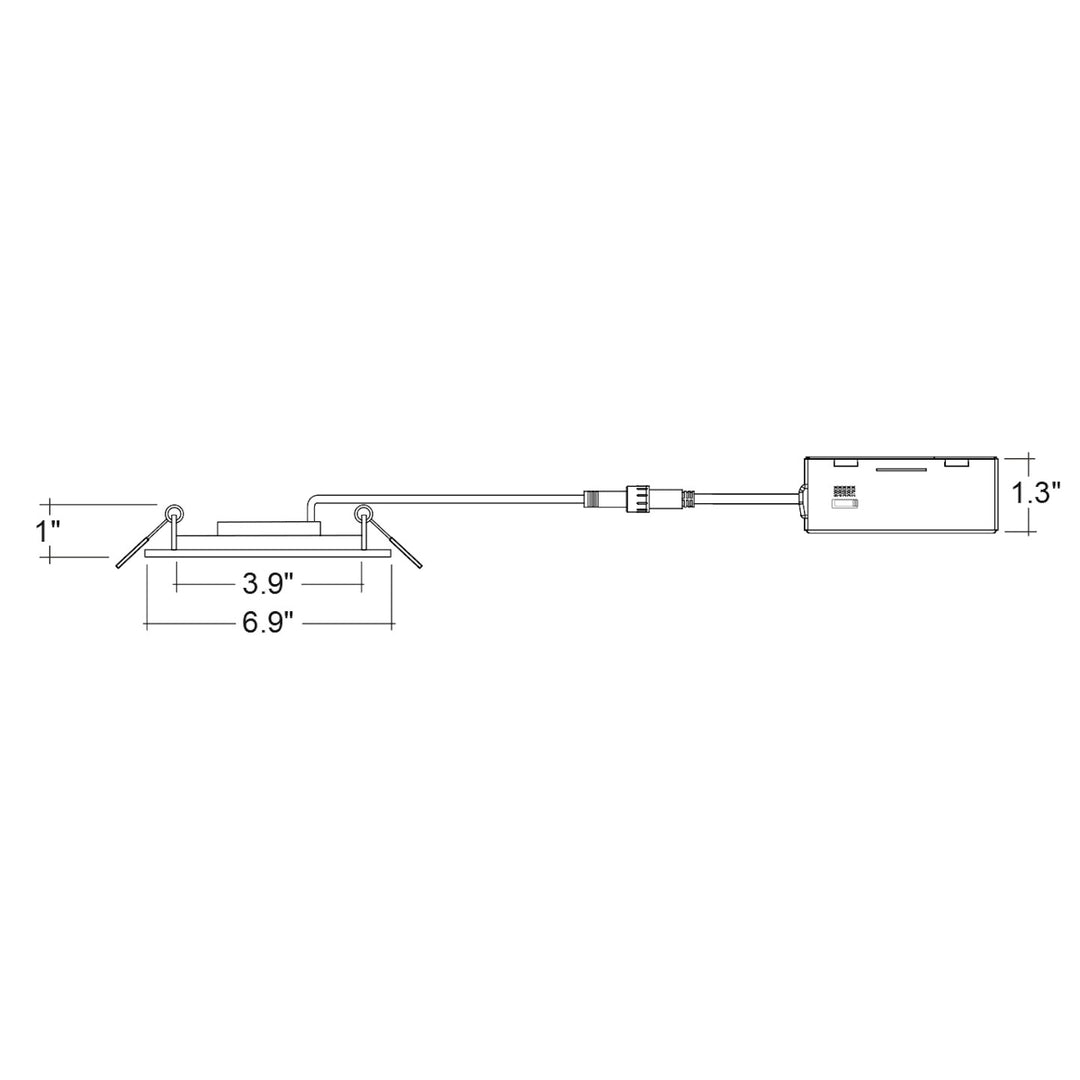 6" External J-Box Adjustable Downlight: Slim-Line 5-CCT Select 12W - White