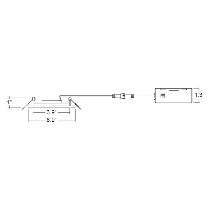 6" External J-Box Adjustable Downlight: Slim-Line 5-CCT Select 12W - White