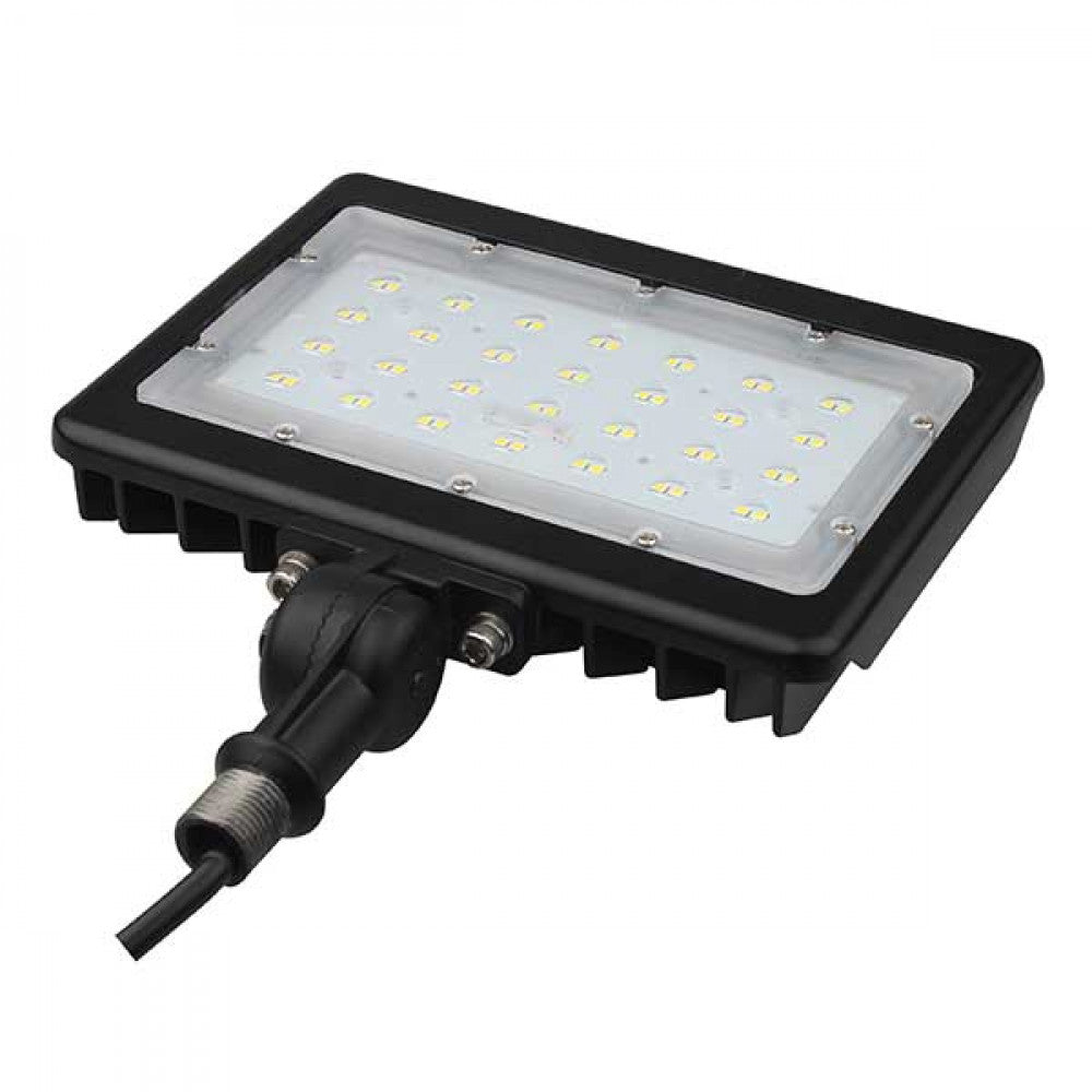 Richee Lighting - Slim Knuckle Mount Flood Light, 50W, 5000K - Bronze