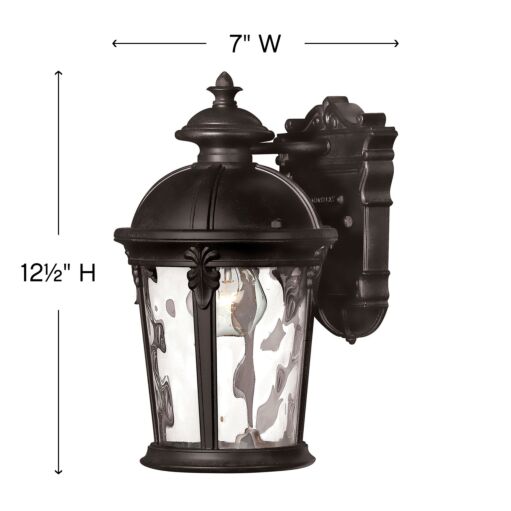 Windsor 1890BK - Extra Small Wall Mount Lantern - Black