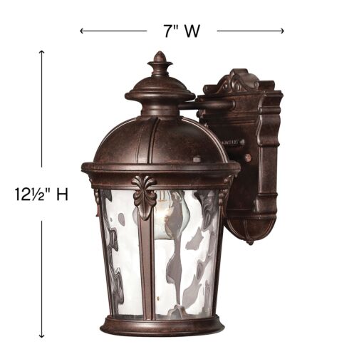 Windsor 1890RK - Extra Small Wall Mount Lantern - Brown