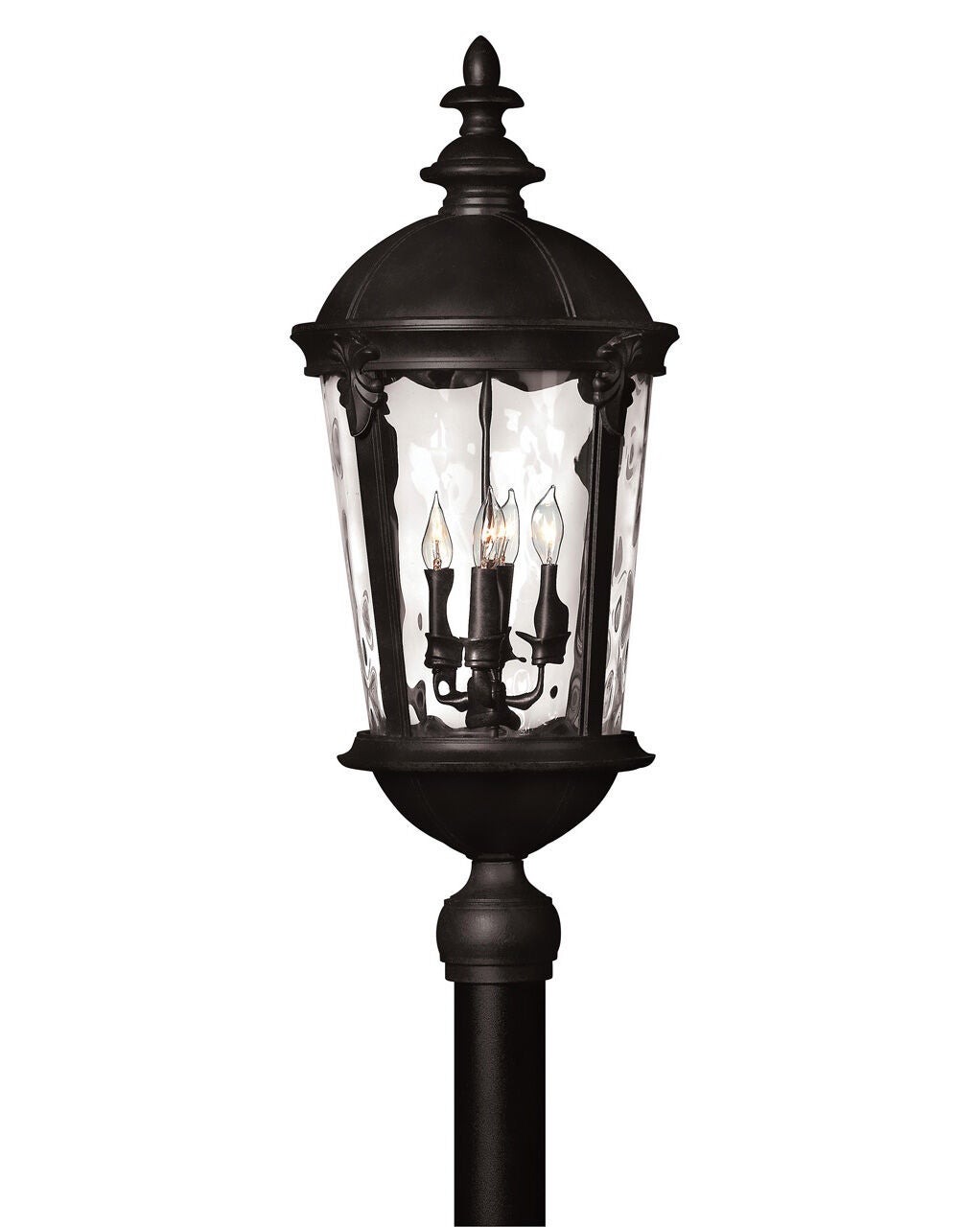 Windsor 1891BK - Large Post Top or Pier Mount Lantern - Black