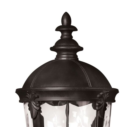 Windsor 1891BK - Large Post Top or Pier Mount Lantern - Black