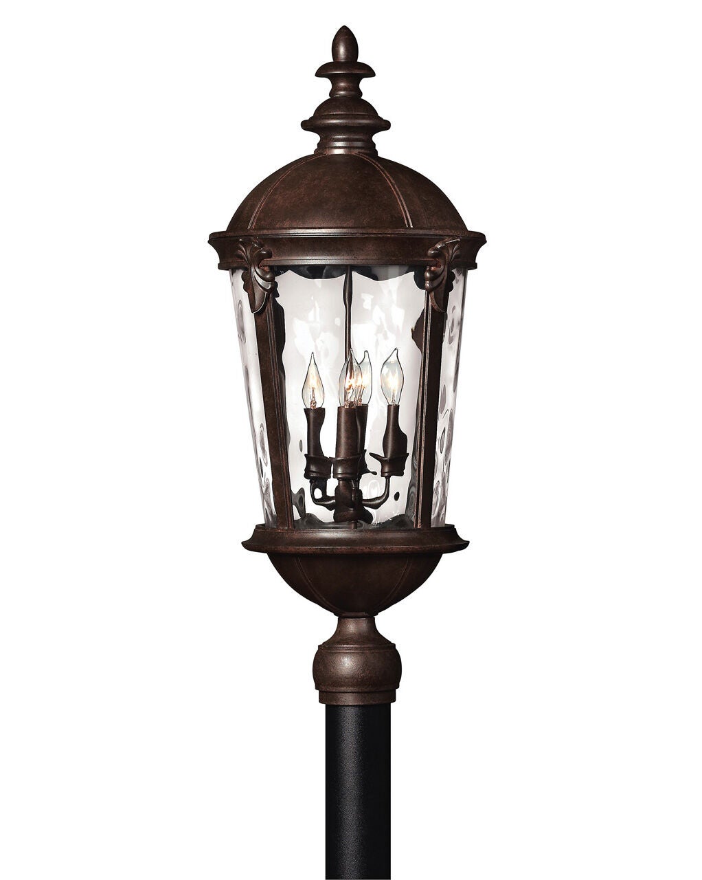 Windsor 1891RK - Large Post Top or Pier Mount Lantern - Brown