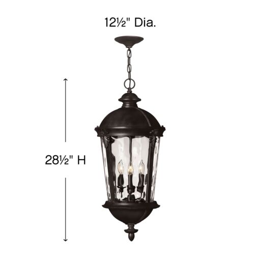 Windsor 1892BK - Large Hanging Lantern - Black