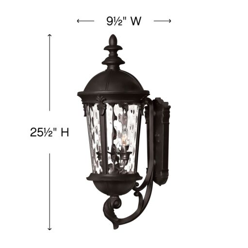 Windsor 1894BK - Medium Wall Mount Lantern - Black