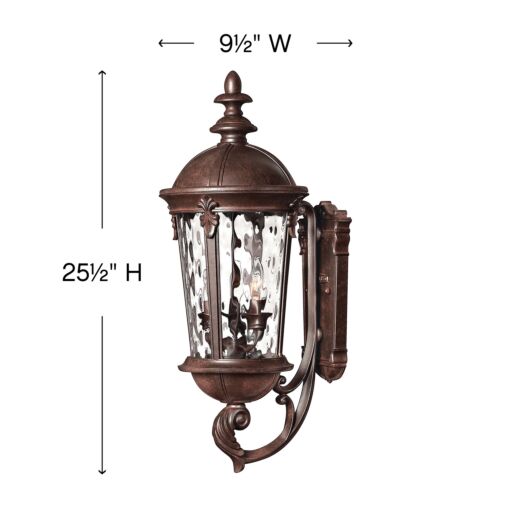 Windsor 1894RK - Medium Wall Mount Lantern - Brown