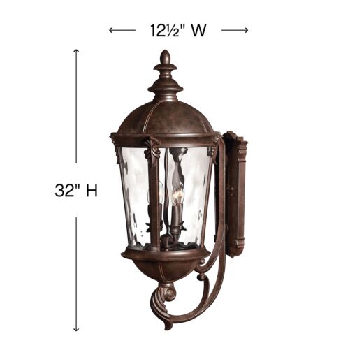 Windsor 1895RK - Large Wall Mount Lantern - Brown