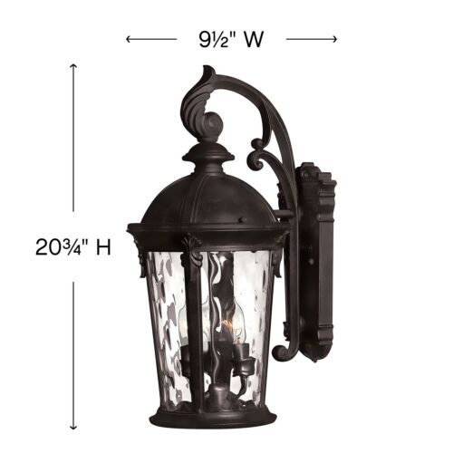 Windsor 1898BK - Small Wall Mount Lantern - Black