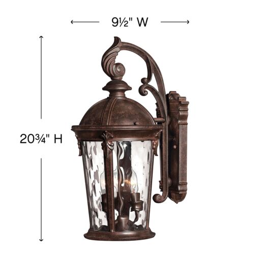 Windsor 1898RK - Small Wall Mount Lantern - Brown