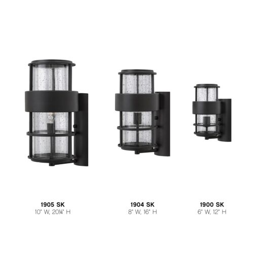 Saturn 1900SK - Small Wall Mount Lantern - Black