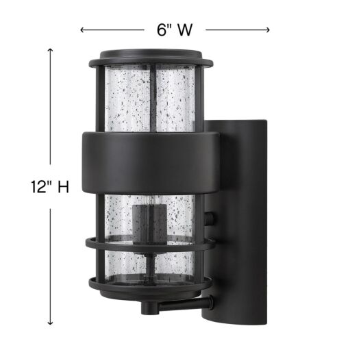 Saturn 1900SK - Small Wall Mount Lantern - Black