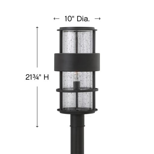 Saturn 1901SK - Large Post Top or Pier Mount Lantern - Black