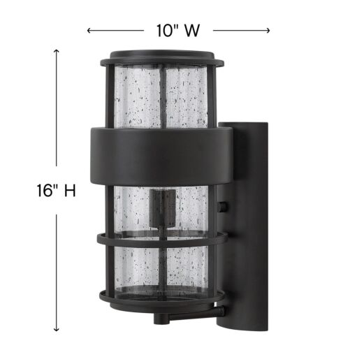 Saturn 1904SK Medium Wall Mount Lantern - Black