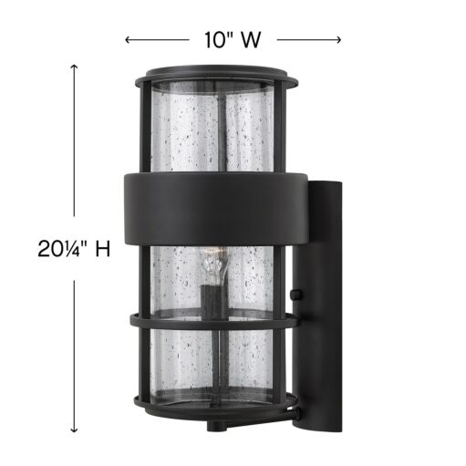 Saturn 1905SK - Large Wall Mount Lantern - Black