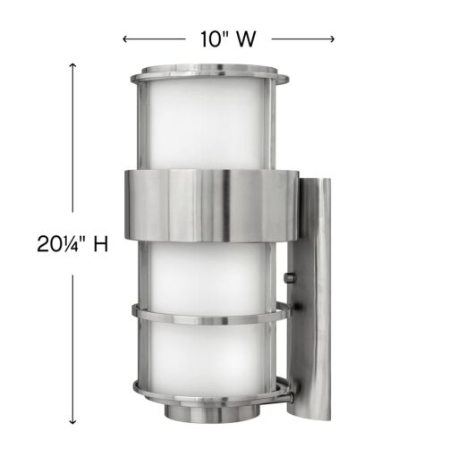 Saturn 1905SS - Large Wall Mount Lantern - Grey