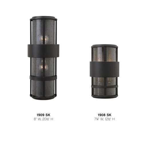 Saturn 1909SK - Large Wall Mount Lantern - Black