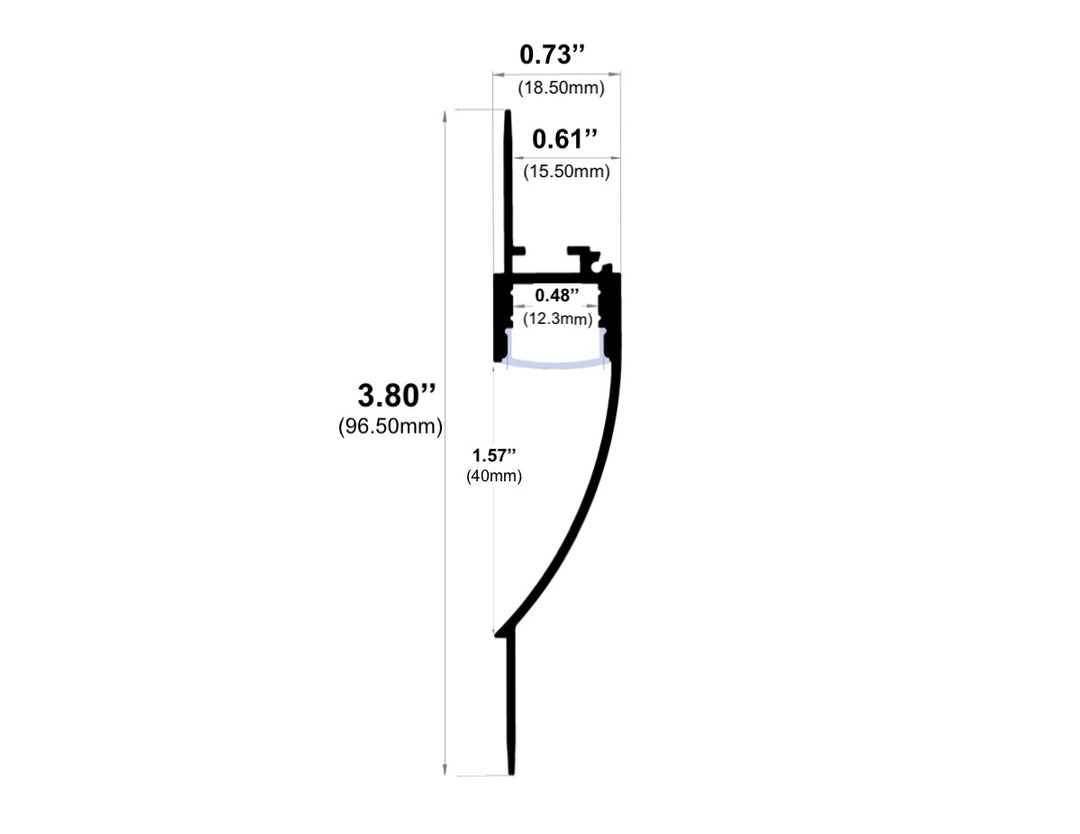 LED Channel - 660ASL - Trimless Mud-In, 8 ft - Silver