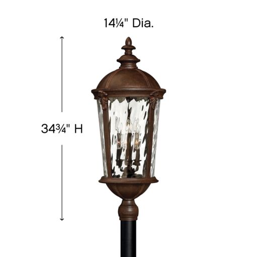 Windsor 1921RK - Extra Large Post or Pier Mount Lantern - Brown