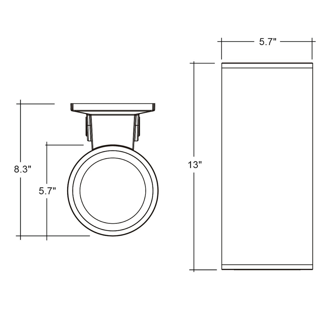 6" Cylinder Up and/or Down Light: ARCY-Line, 3-CCT & 3-Power Select w/ Photocell 35W/29W/22W - Bronze