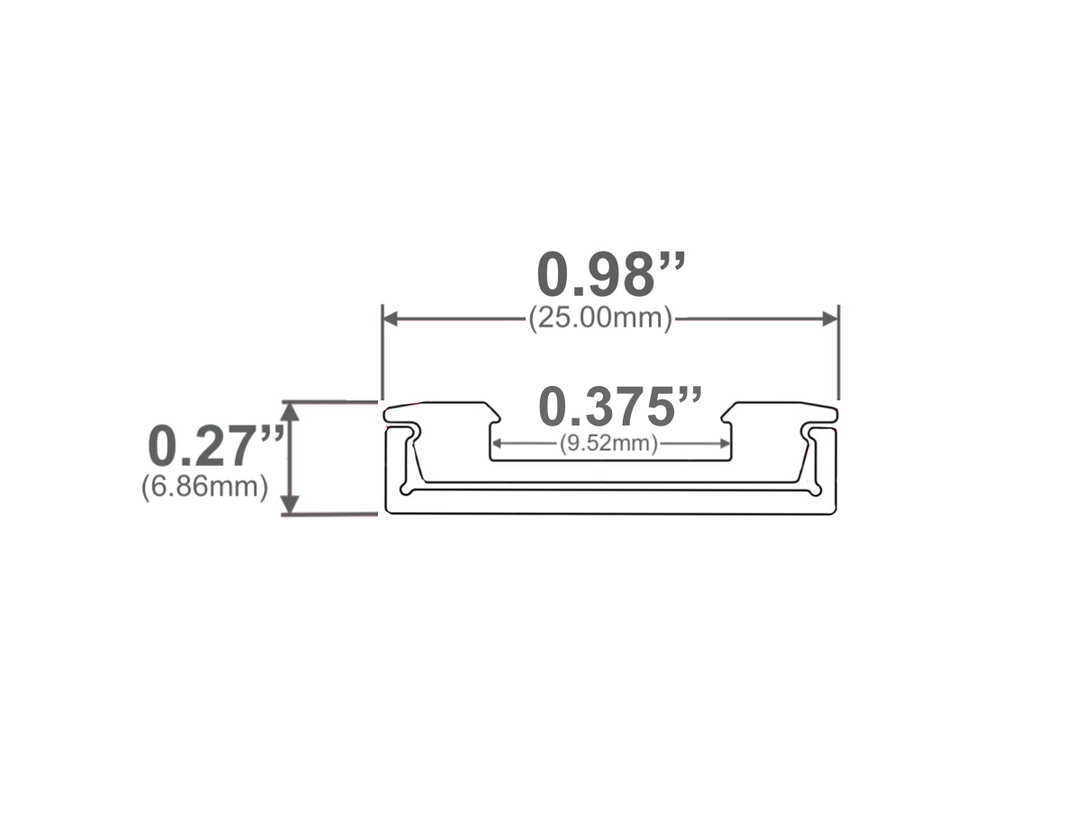 LED Channel - 968ASL - Ultra Low Profile Slimline, 10 ft - Silver