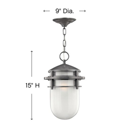 Reef 1952HE - Medium Hanging Lantern - Grey