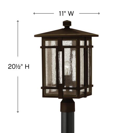 Tucker 1961OZ - Large Post Top or Pier Mount Lantern - Oil Rubbed Bronze