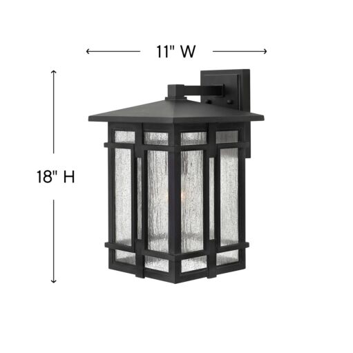 Tucker 1965MB - Large Wall Mount Lantern - Black