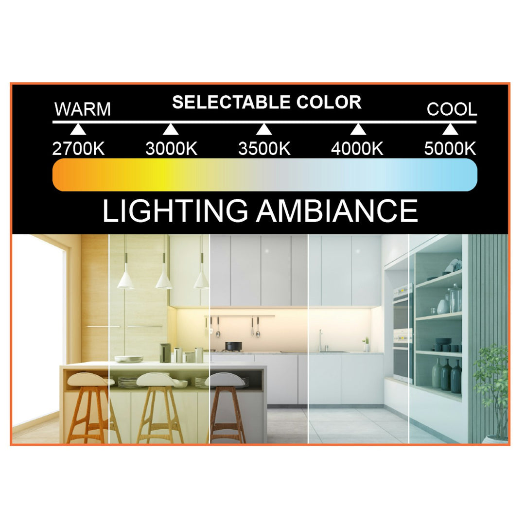 18" Undercabinet Bar, 5CCT Selectable, 8W - White