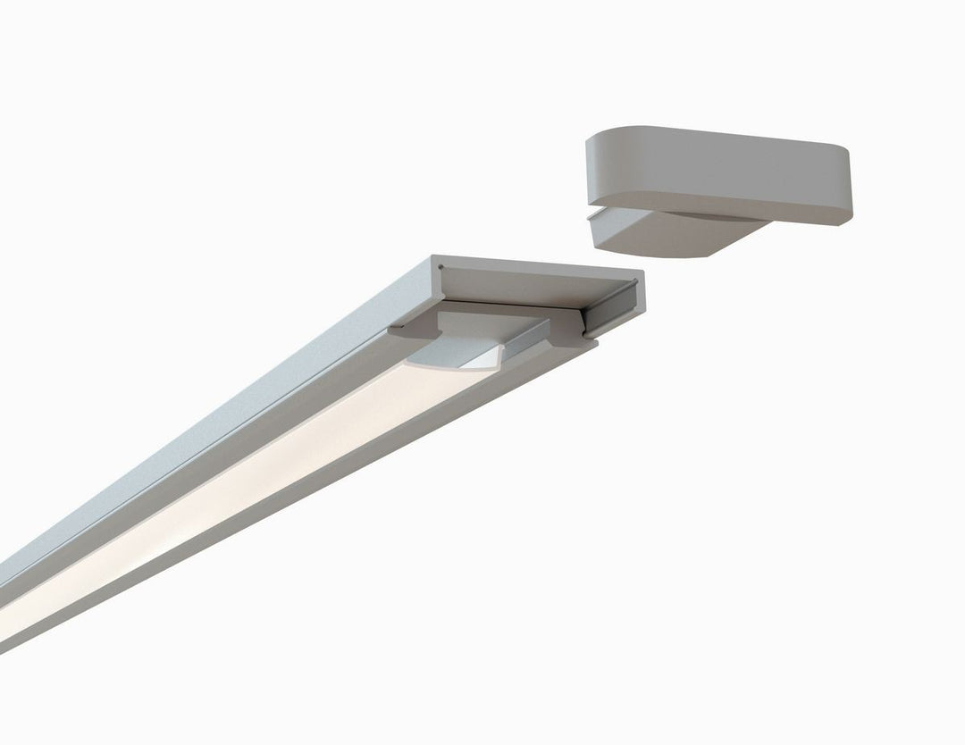 LED Channel - 968ASL - Ultra Low Profile Slimline, 10 ft - Silver