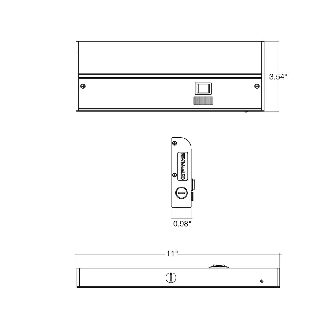 18" Undercabinet Bar, 5CCT Selectable, 8W - White