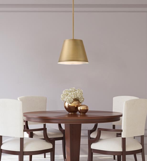 Westing House - Derose Indoor Pendant, Base E26 Medum - Brushed Brass