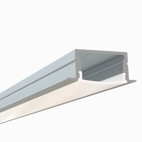 LED Channel - 1952ASL - Recessed, 10 ft - Silver