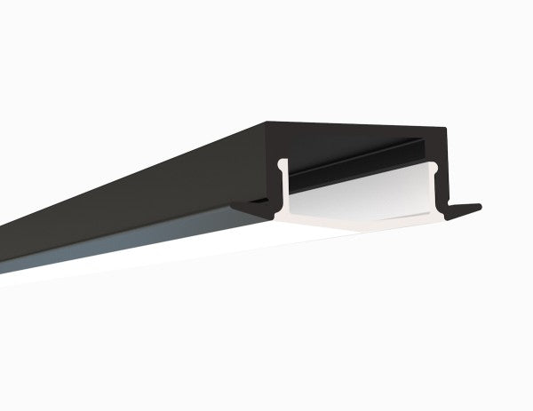 LED Channel - 1972ASL-B - Recessed, 8 ft - Black