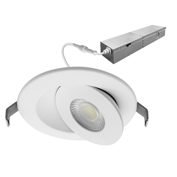 4" SnapTrim Floating Adjustable J-Box, 9W, 5CCT, 120-277V - White