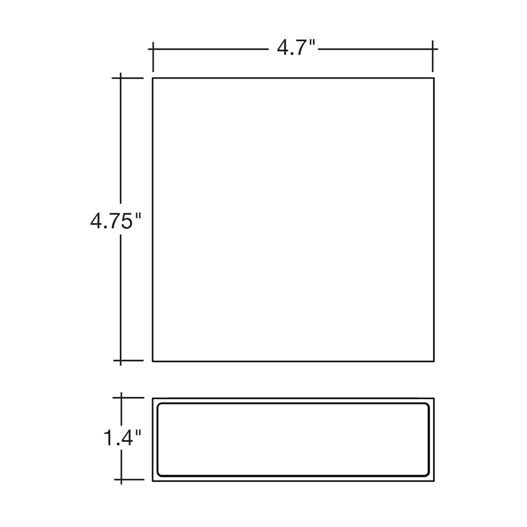 Modern Square Sconce Light: M-Line, 5-CCT Selectable w/ Up & Down Light, 15W - Black