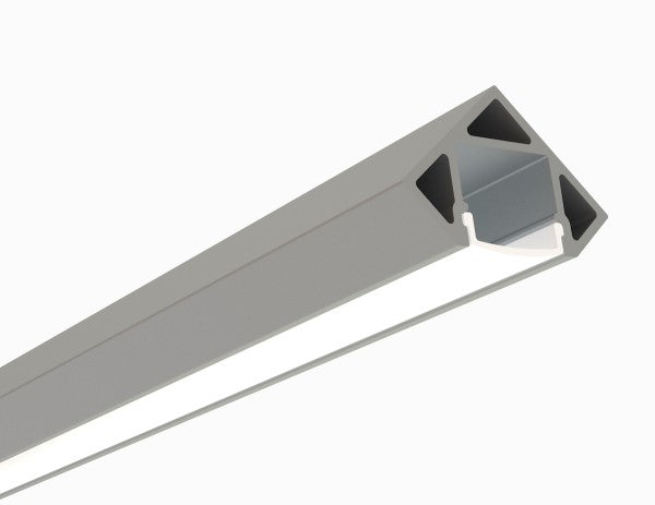 LED Channel - 965ASL - Corner Surface, 8 ft - Silver