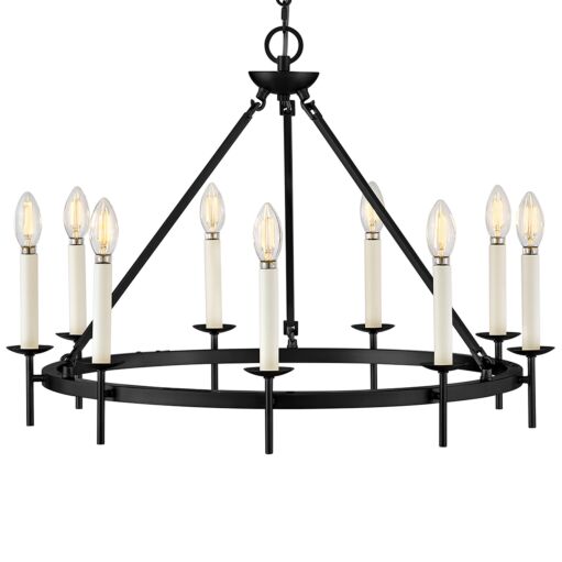 Copley 47475BK Medium Ring Chandelier - Black