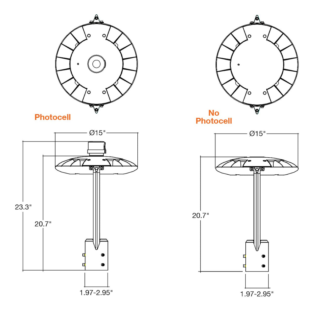 Post Top Flood: Bolt-Line, 3-CCT & 3-Power Select 75W/50W/35W - Bronze