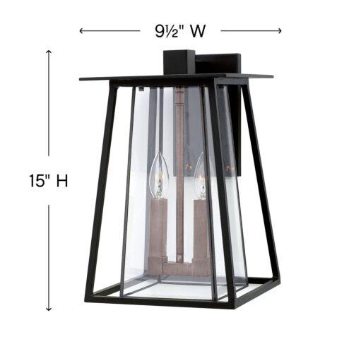 Walker 2104BK Medium Wall Mount Lantern - Black