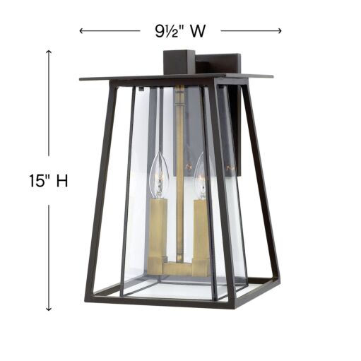 Walker 2104KZ Medium Wall Mount Lantern - Bronze