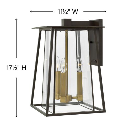 Walker 2105KZ - Large Wall Mount Lantern - Bronze