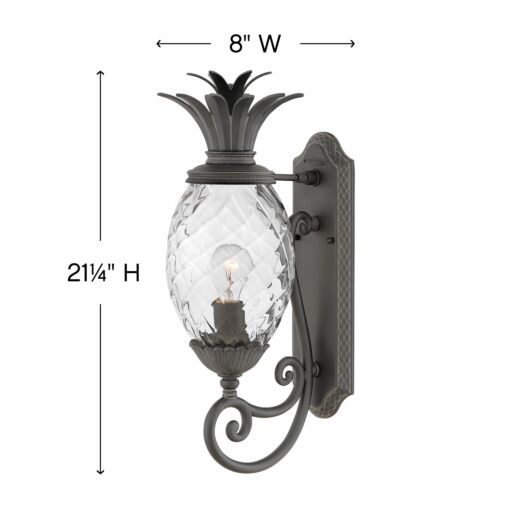 Plantation 2120MB - Large Wall Mount Lantern - Black