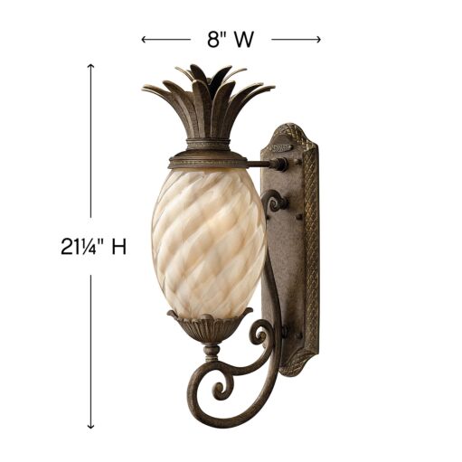 Plantation 2120PZ - Small Wall Mount Lantern - Bronze